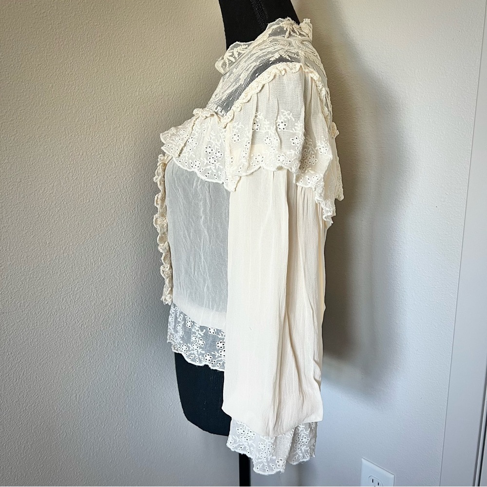 RARE EXC • Free People Florence Victorian Blouse • - Picture 5 of 11